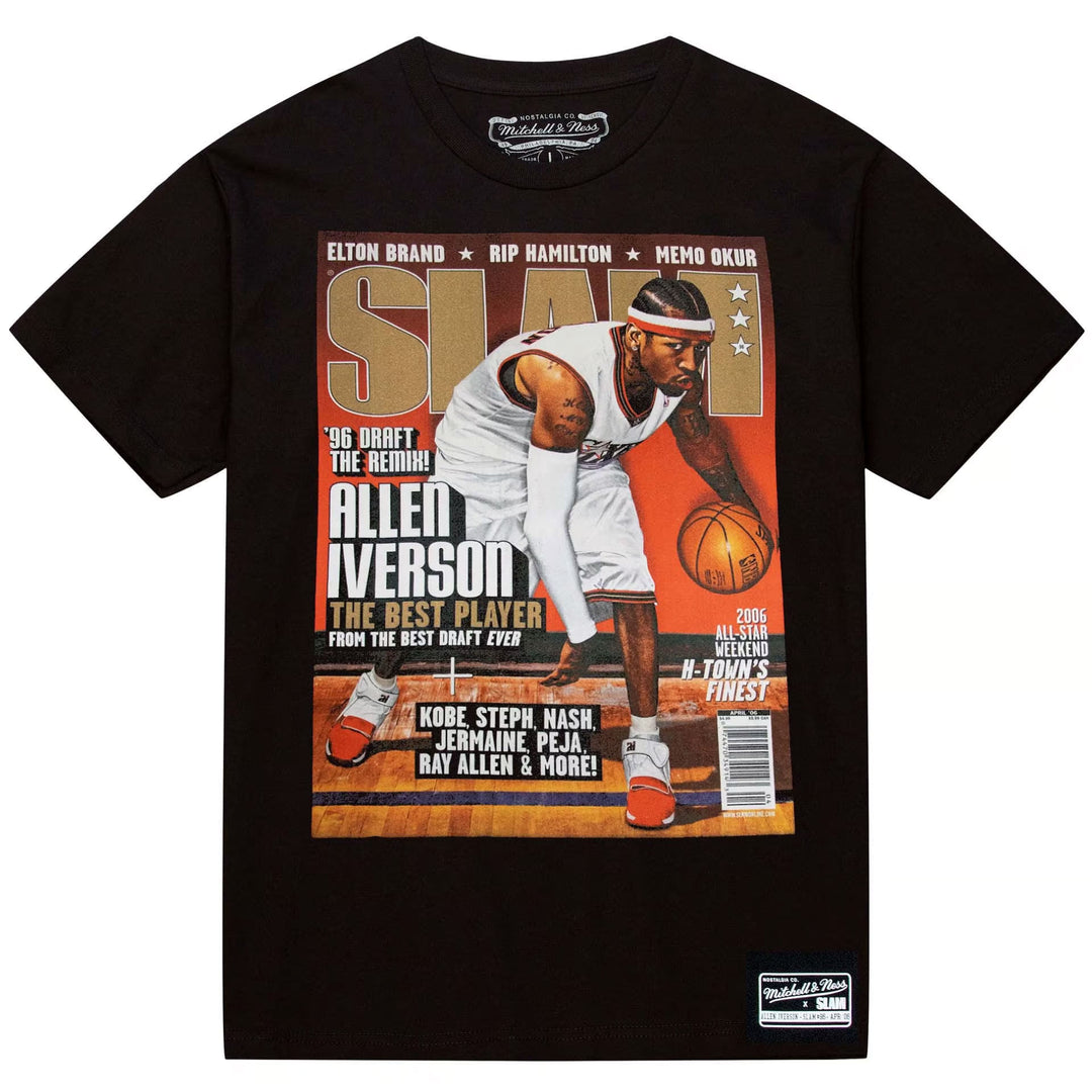 Mitchell &amp; Ness NBA Boxy Slam tee P 76ers Allan Iverson black - Shop-Tetuan