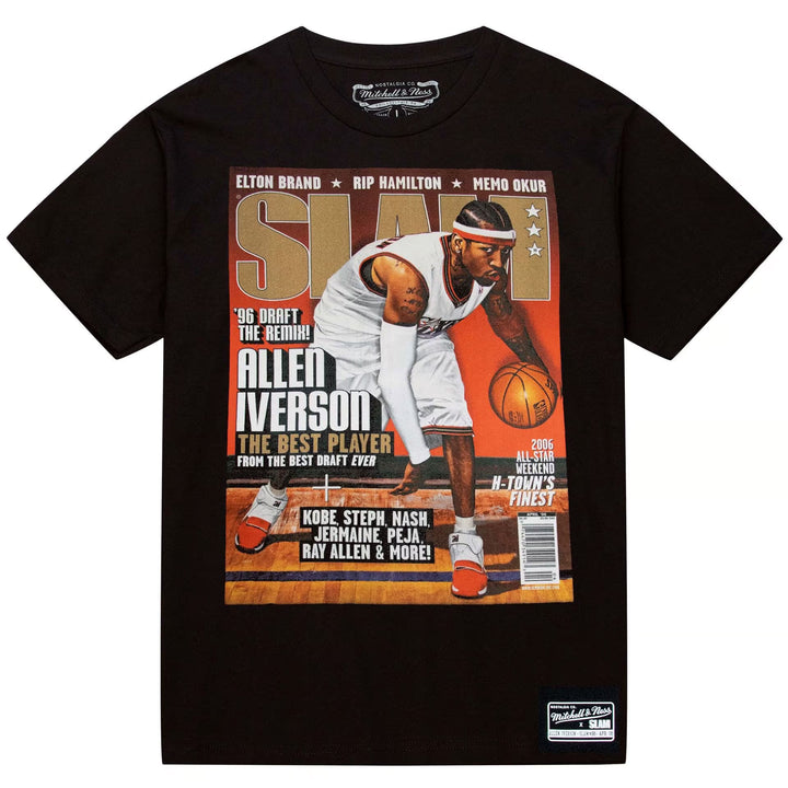Mitchell &amp; Ness NBA Boxy Slam tee P 76ers Allan Iverson black - Shop-Tetuan