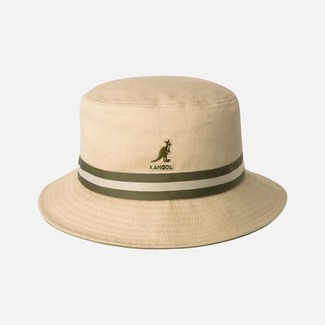 Kangol Stripe Lahinch bucket hat beige