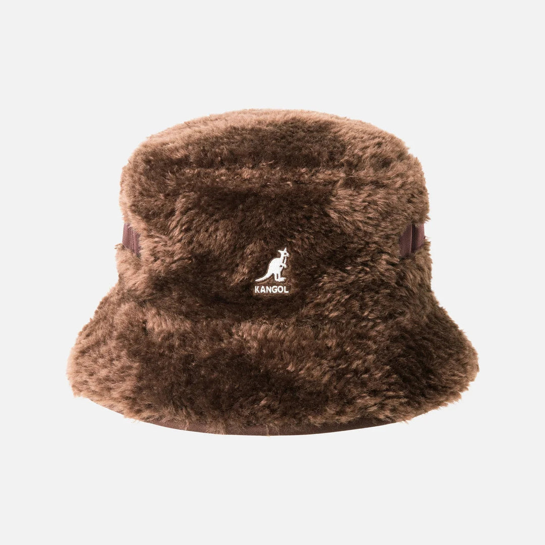 Kangol Faux Shearling Utility Bucket brown