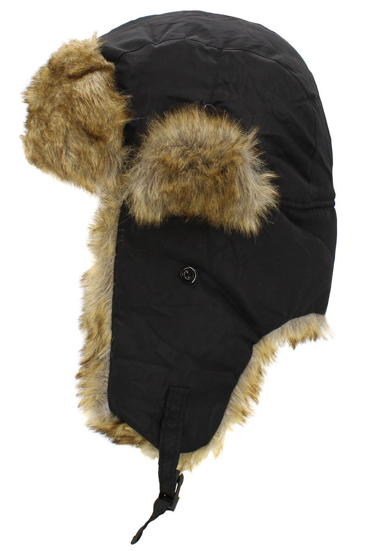 KB Ethos Solid Trapper hat black - Shop-Tetuan