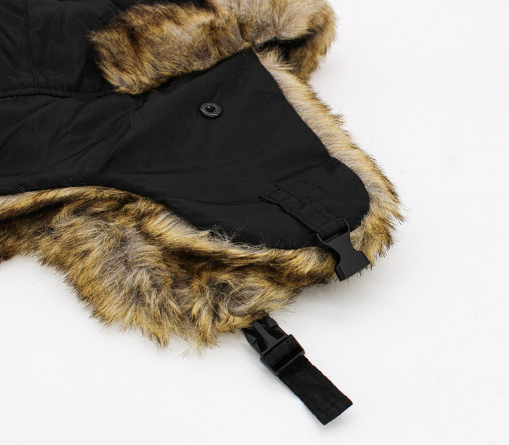 KB Ethos Solid Trapper hat black - Shop-Tetuan