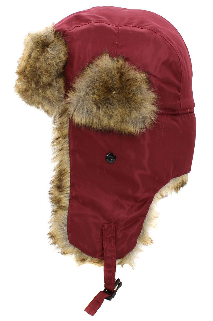KB Ethos Solid Trapper hat burgundy - Shop-Tetuan