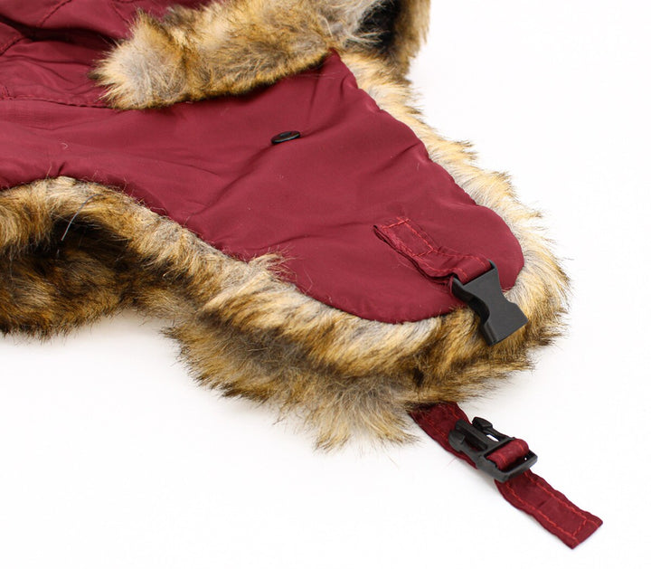 KB Ethos Solid Trapper hat burgundy - Shop-Tetuan