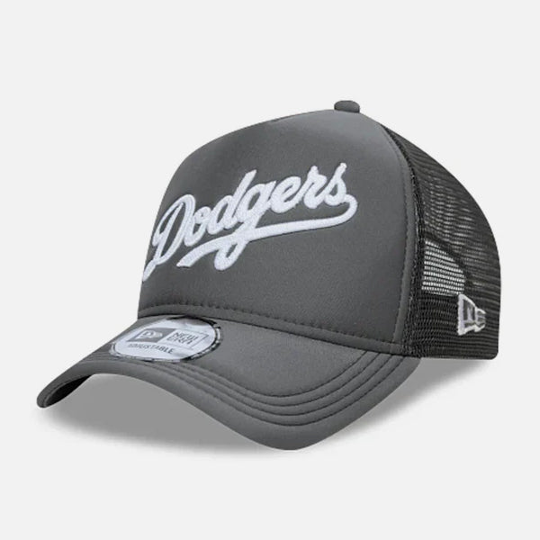 New Era MLB Script 9Forty A-Frame Trucker LA Dodgers charcoal - Shop-Tetuan
