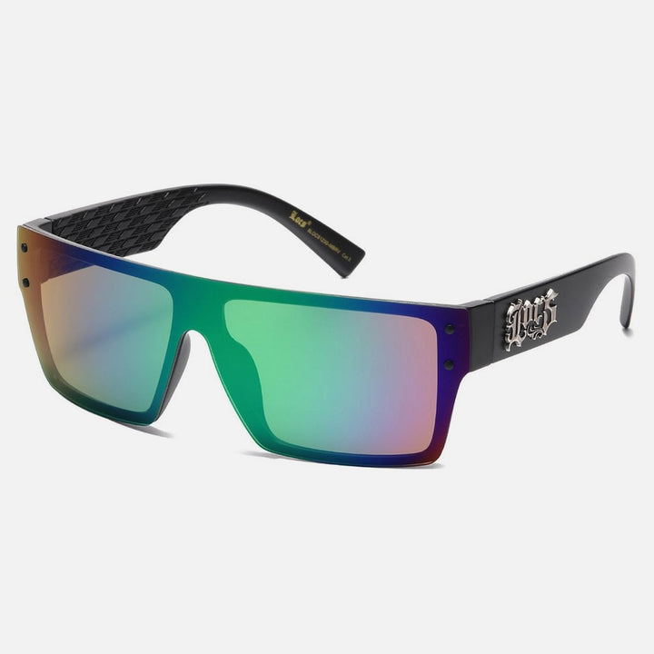Locs Rectangle Sunglasses black/green - Shop-Tetuan
