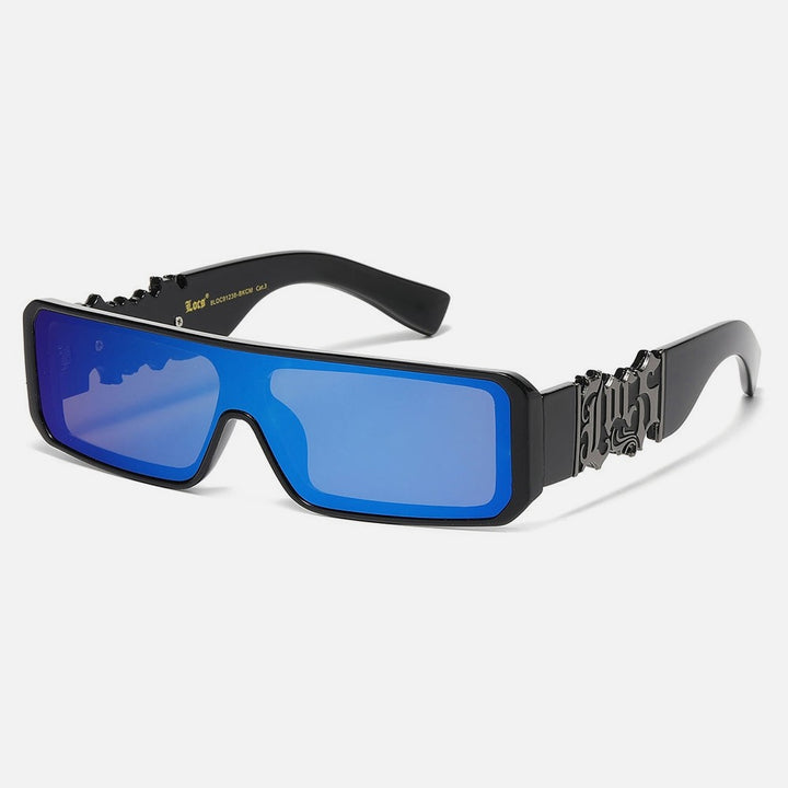 Locs Rectangle Sunglasses black/blue - Shop-Tetuan