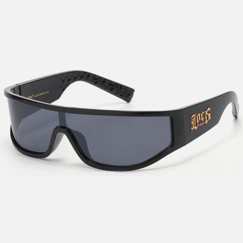 Locs West Coast Shield Sunglasses black/gold - Shop-Tetuan