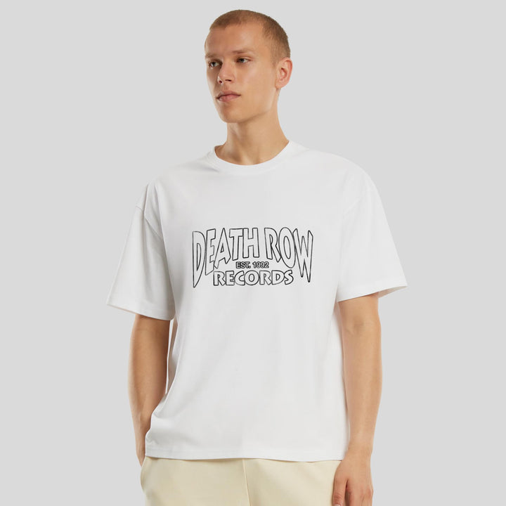 Merchcode Deathrow Records Logo Loose Tee white