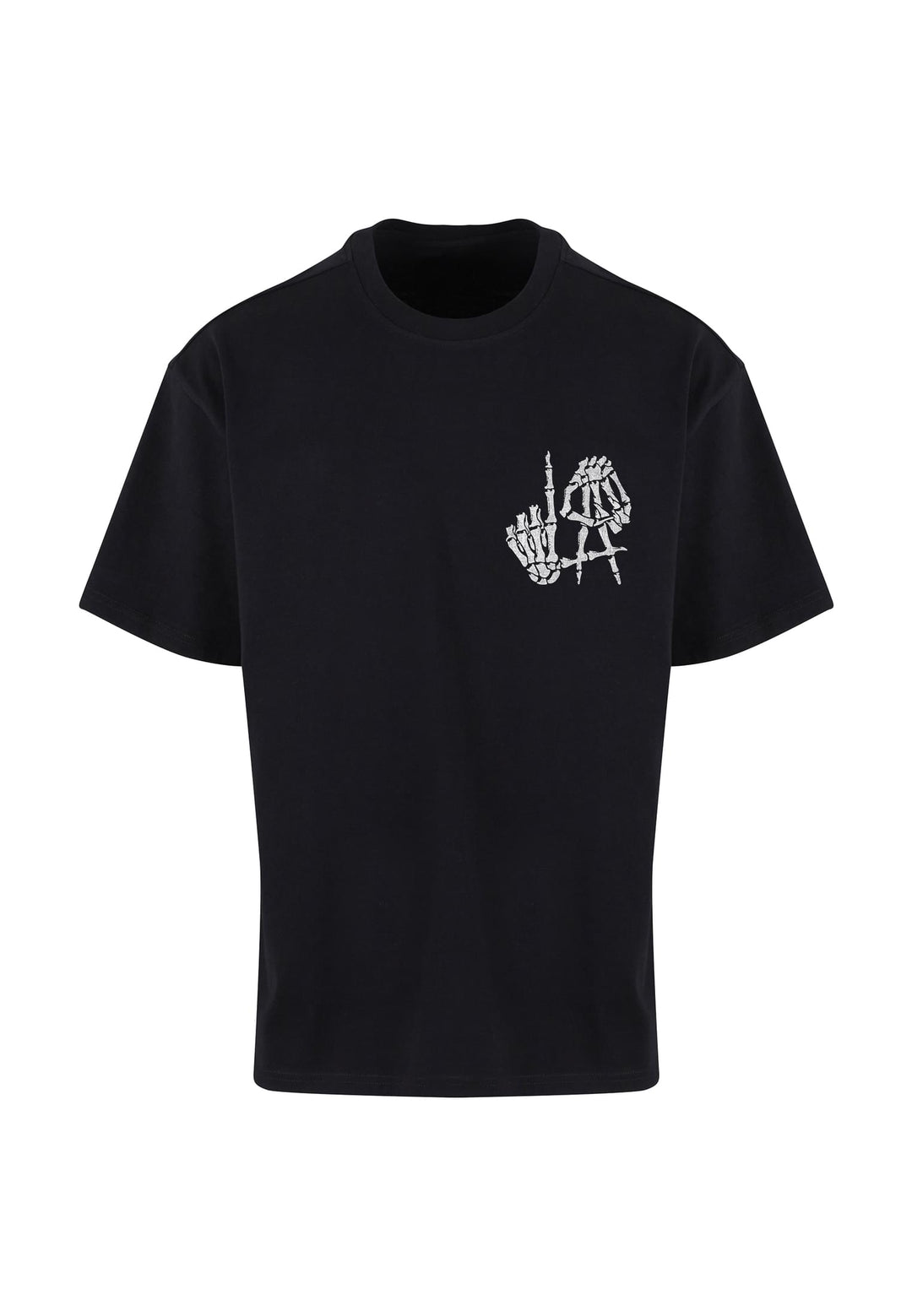 Merchcode Deathrow L.A. Skull Hands Heavy Oversize Tee black