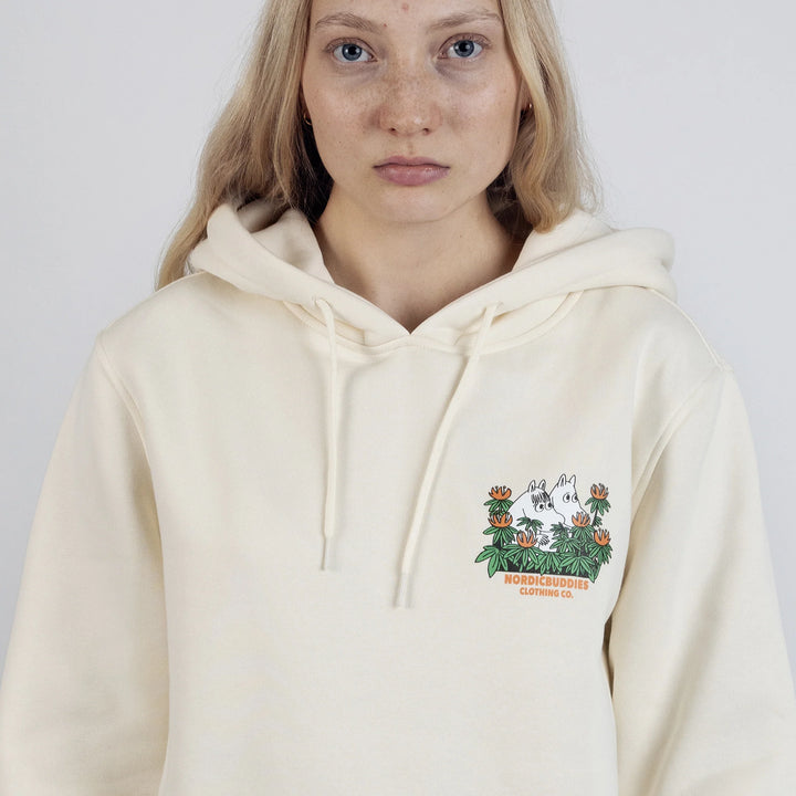 Moomin Piilosilla Unisex Hoodie off white - Shop-Tetuan