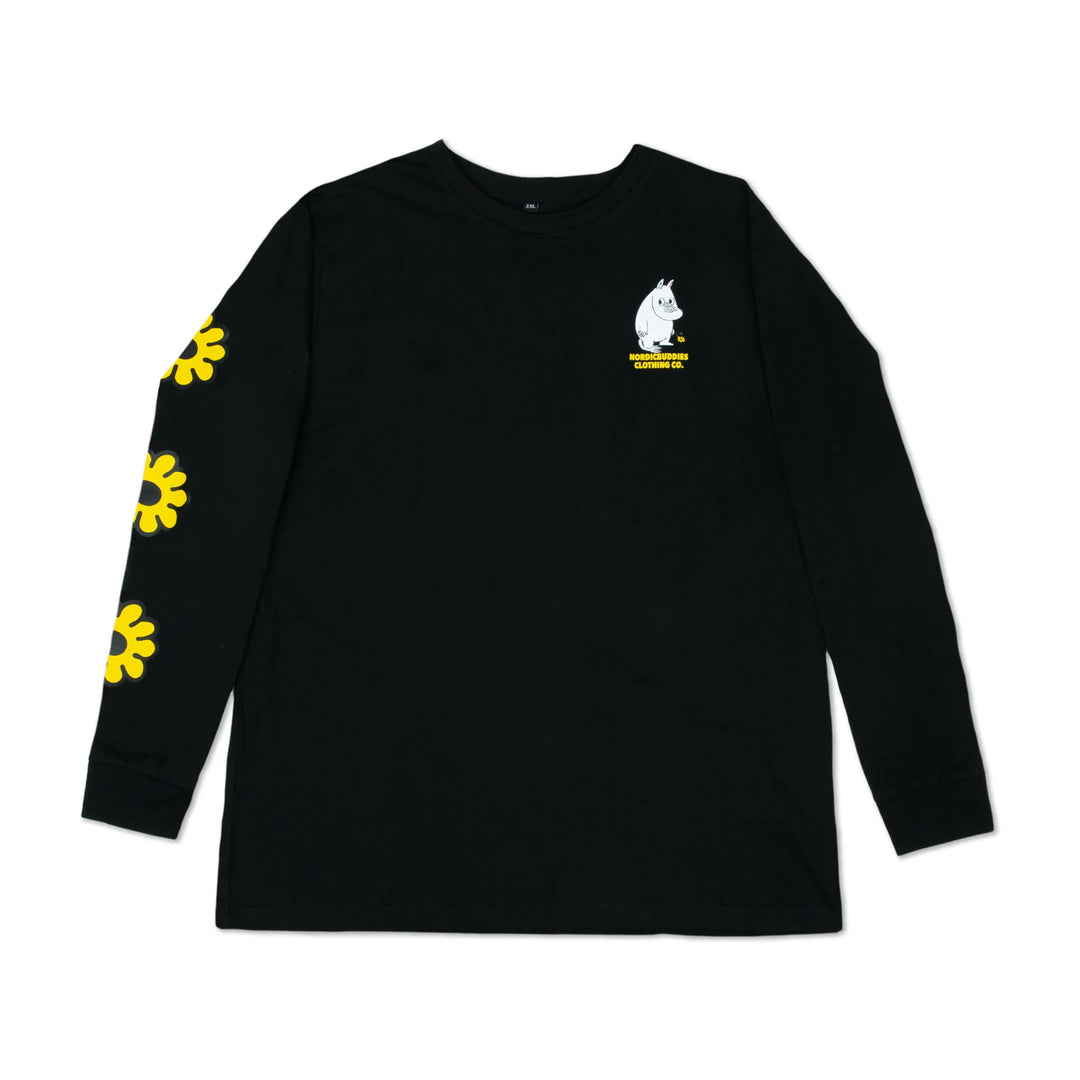 Moomin Muumipeikon Kukka L/S Tee black - Shop-Tetuan
