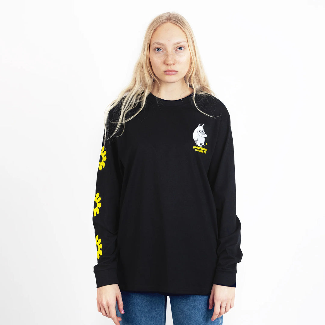 Moomin Muumipeikon Kukka L/S Tee black - Shop-Tetuan