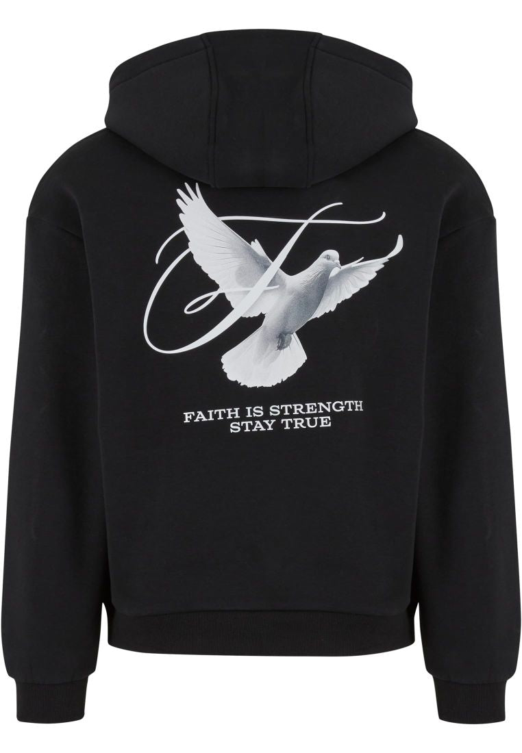 Mister Faith Is Strength Fluffy hoody black - Shop-Tetuan