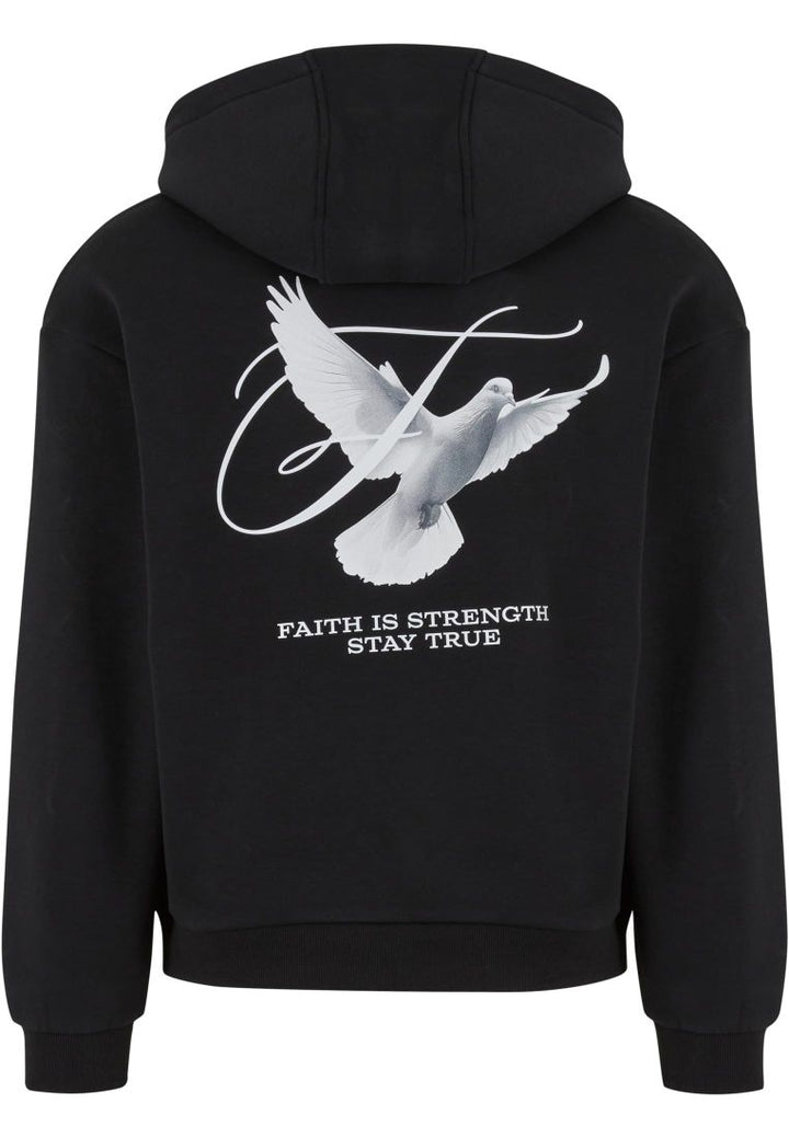 Mister Faith Is Strength Fluffy hoody black - Shop-Tetuan