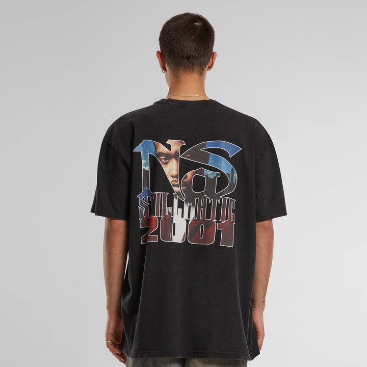 Mister Nas Stillmatic Acid Washed Oversize tee black