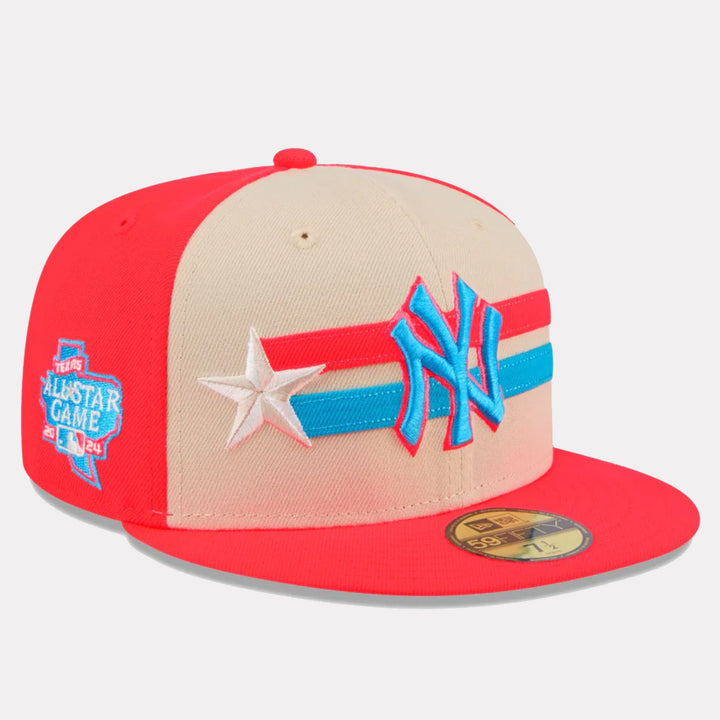 New Era 2024 All-Star Game 59Fifty NY Yankees neon red/khaki/blue - Shop-Tetuan