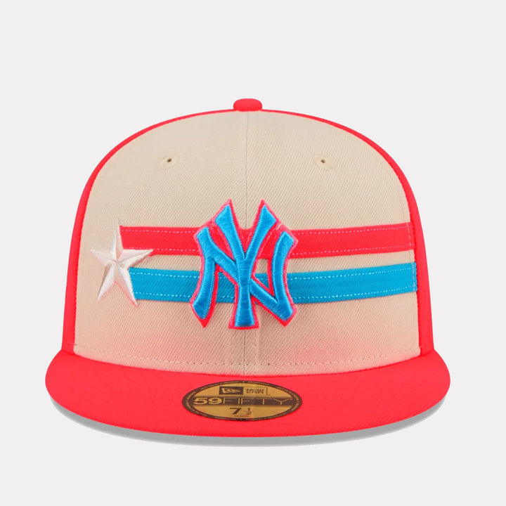 New Era 2024 All-Star Game 59Fifty NY Yankees neon red/khaki/blue - Shop-Tetuan
