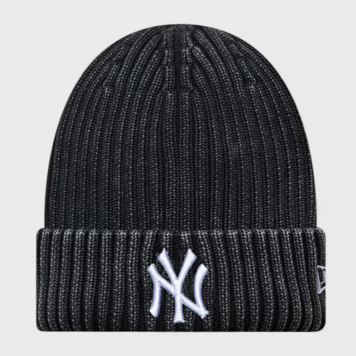 New Era MLB Washed Cuff Knit Beanie NY Yankees black - Shop-Tetuan