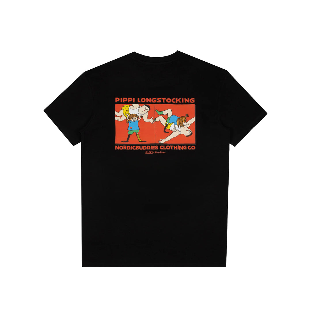Pippi Longstocking Peppi Painii tee black - Shop-Tetuan