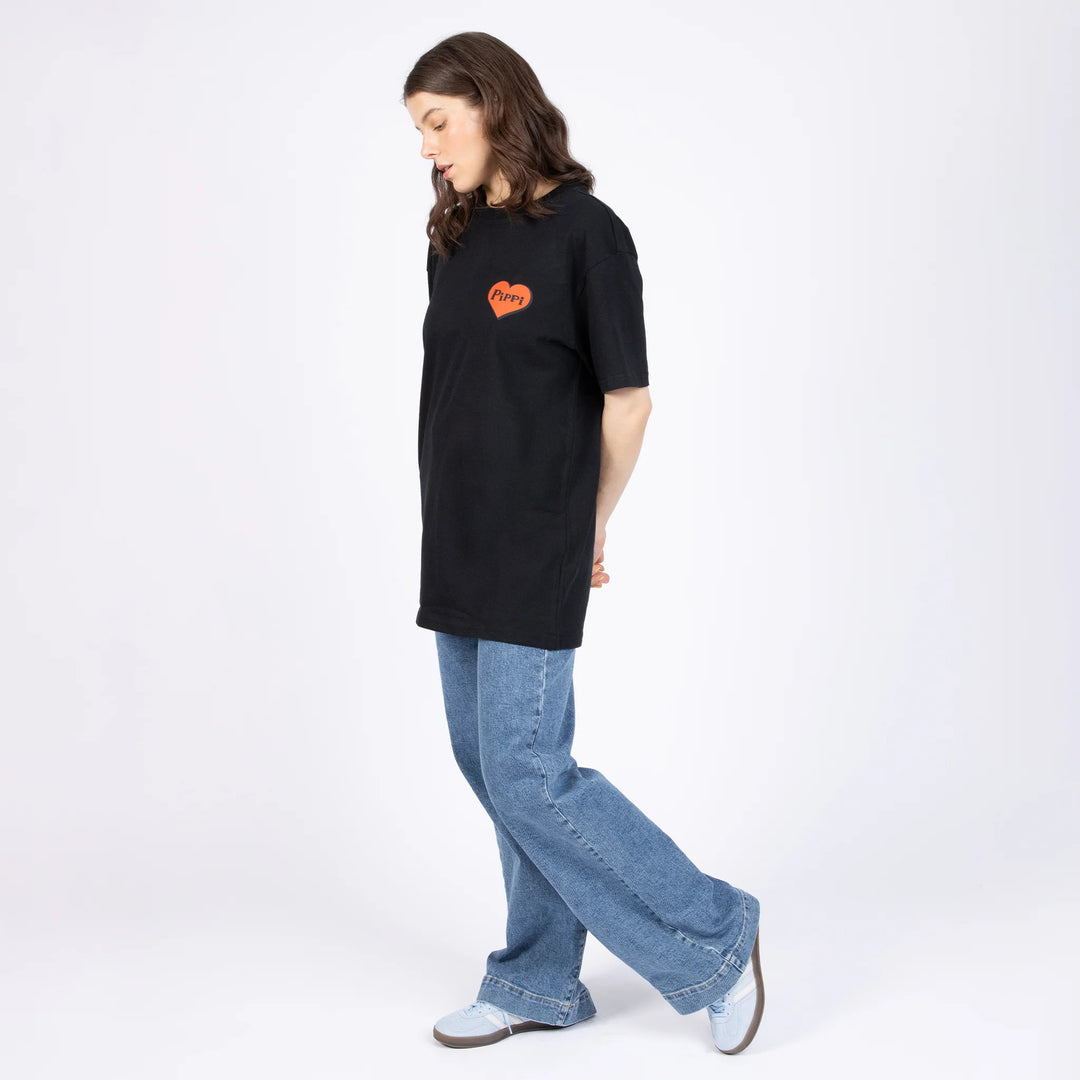 Pippi Longstocking Peppi Painii tee black - Shop-Tetuan