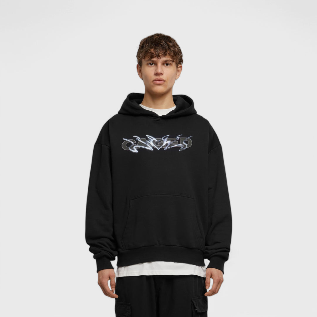 Mister Cagedchrome Ultra Heavy Oversize Hoodie black - Shop-Tetuan