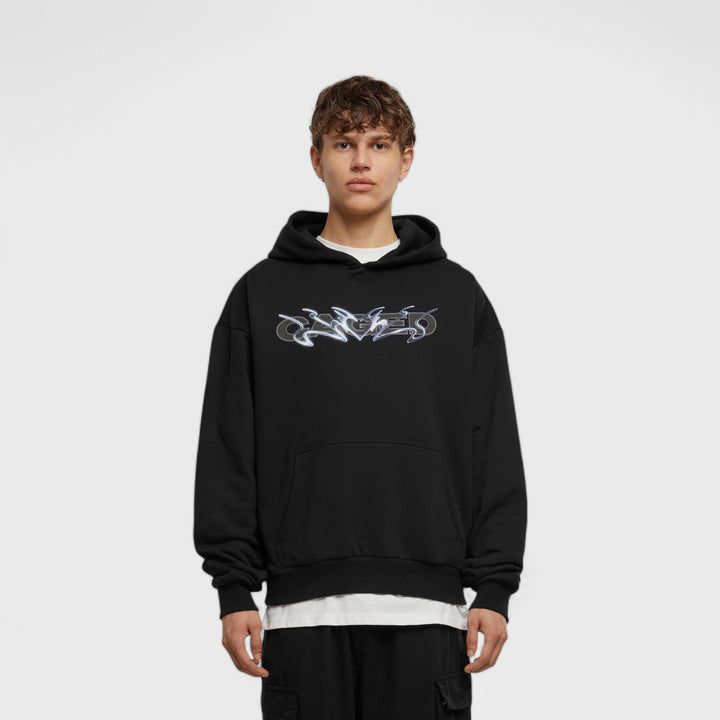 Mister Cagedchrome Ultra Heavy Oversize Hoodie black - Shop-Tetuan