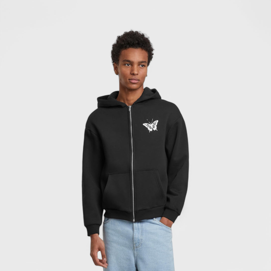 Mister Let‘s Get Lost Fluffy Zip Hoody black - Shop-Tetuan