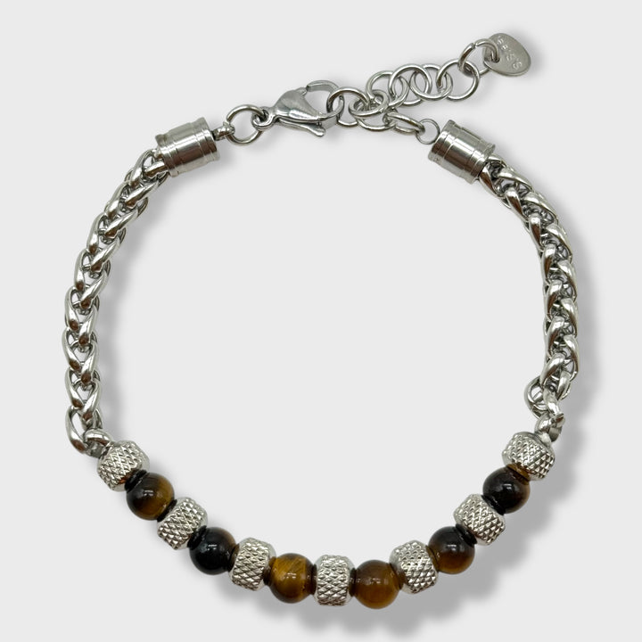 Steel Bead Bracelet Tiger Eye - Shop-Tetuan