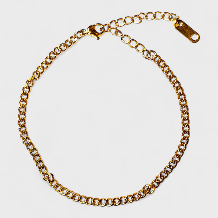 Cuban Link Bracelet 17cm + 6cm x 3mm gold