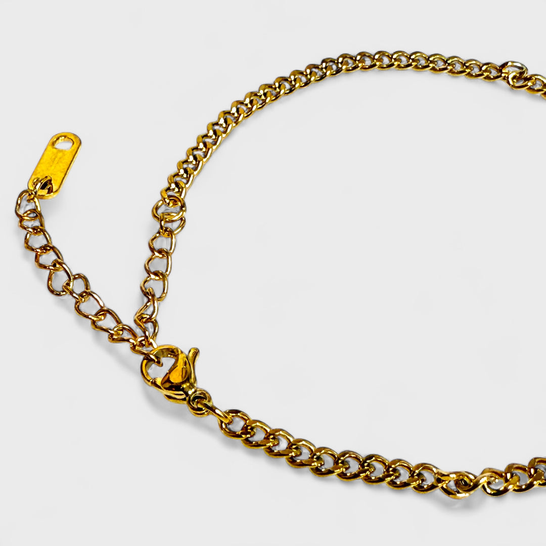 Cuban Link Bracelet 17cm + 6cm x 3mm gold