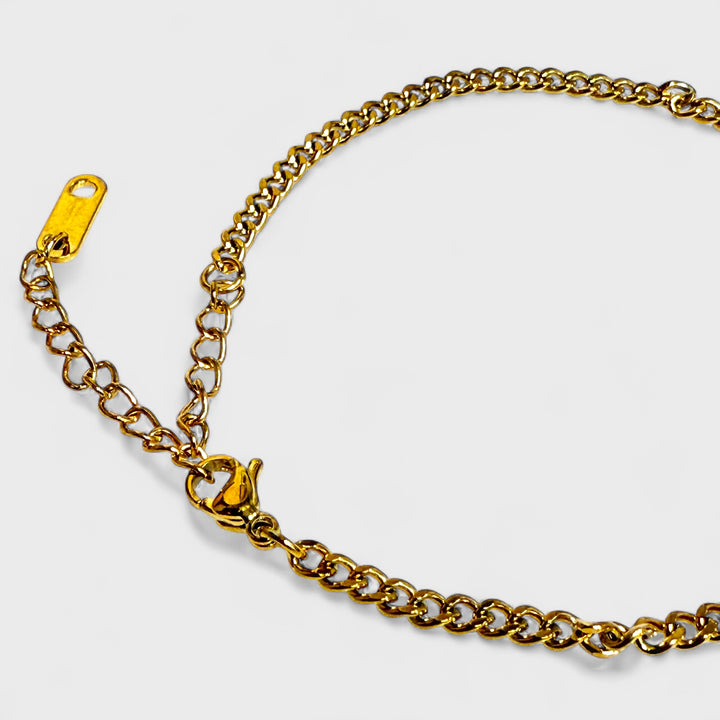 Cuban Link Bracelet 17cm + 6cm x 3mm gold