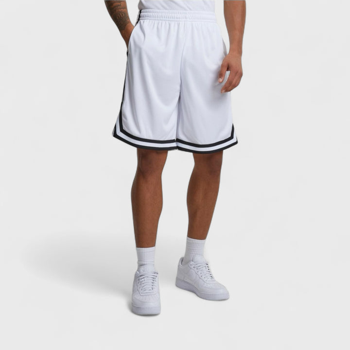 Urban Classics Stripes Mesh Shorts whtblkwht