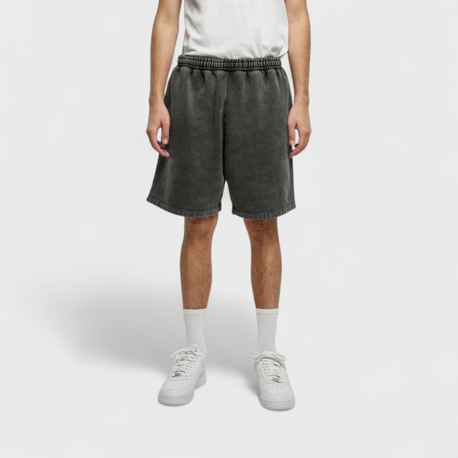 Urban Classics Heavy Stone Washed Sweat Shorts black - Shop-Tetuan