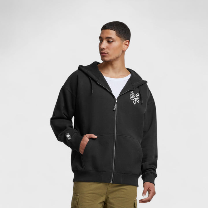 Zoo York Skeleton Zip Hoodie black