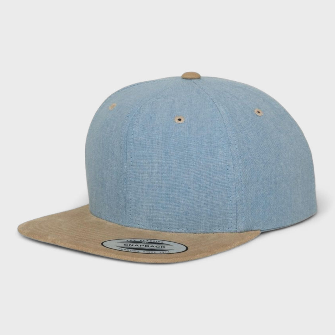 The Classics Chambray-Suede Snapback blue/beige - Shop-Tetuan