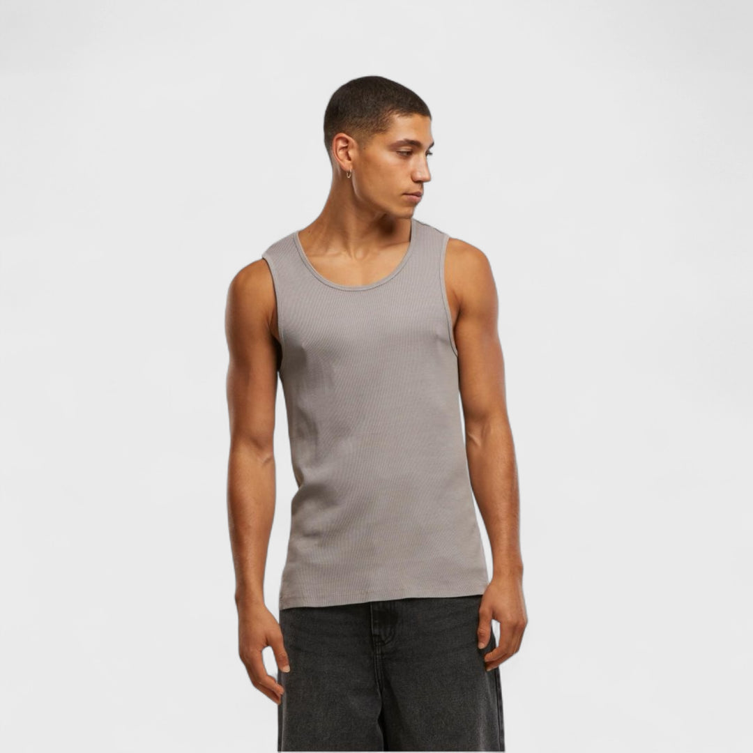 Urban Classics Washed Rib Tanktop steelgrey - Shop-Tetuan