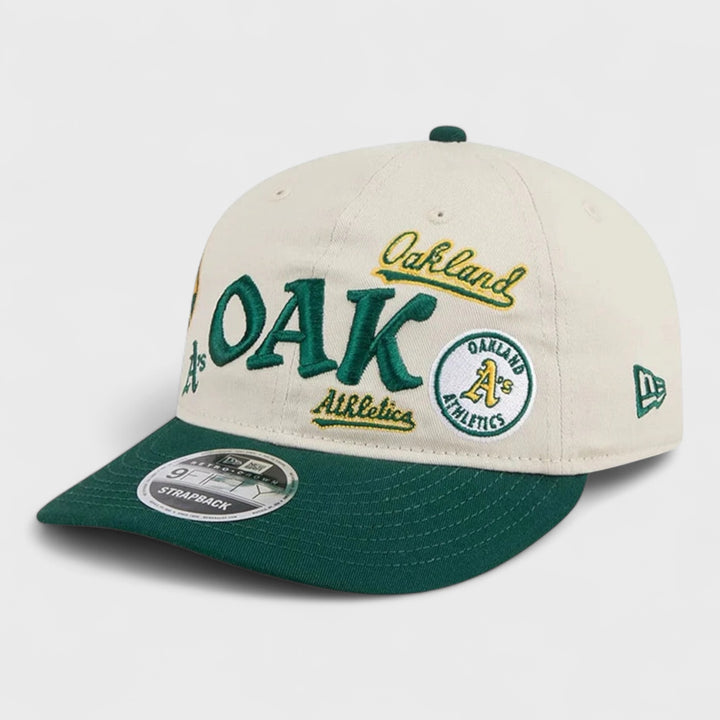 New Era MLB Scatter Retro Crown 9FIFTY O Athletics cream