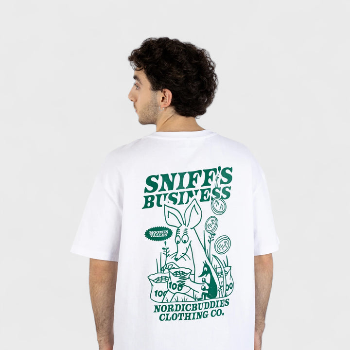 Moomin Nipsu Bisnes tee white
