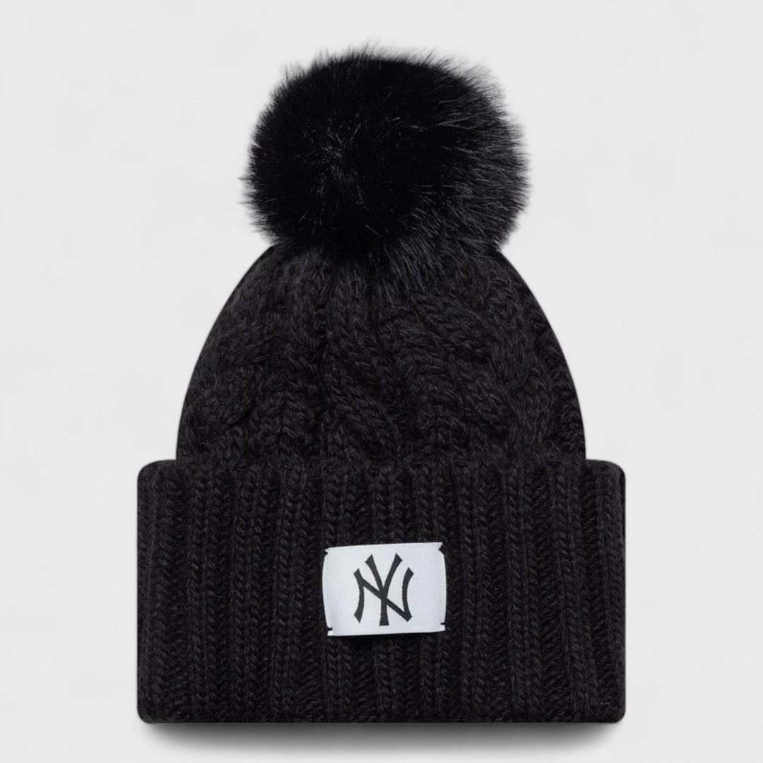 New Era MLB Cable Cuff Knit Beanie NY Yankees black - Shop-Tetuan
