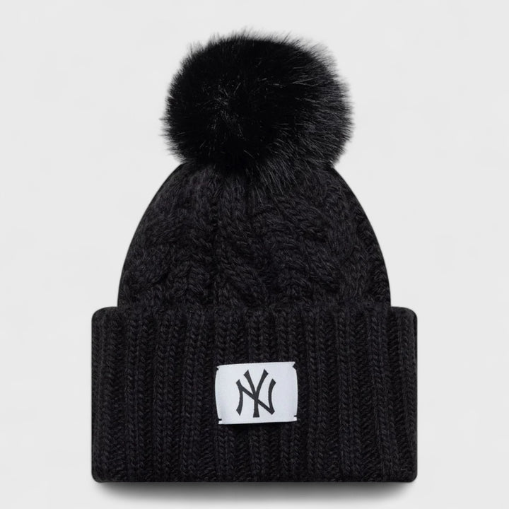 New Era MLB Cable Cuff Knit Beanie NY Yankees black - Shop-Tetuan