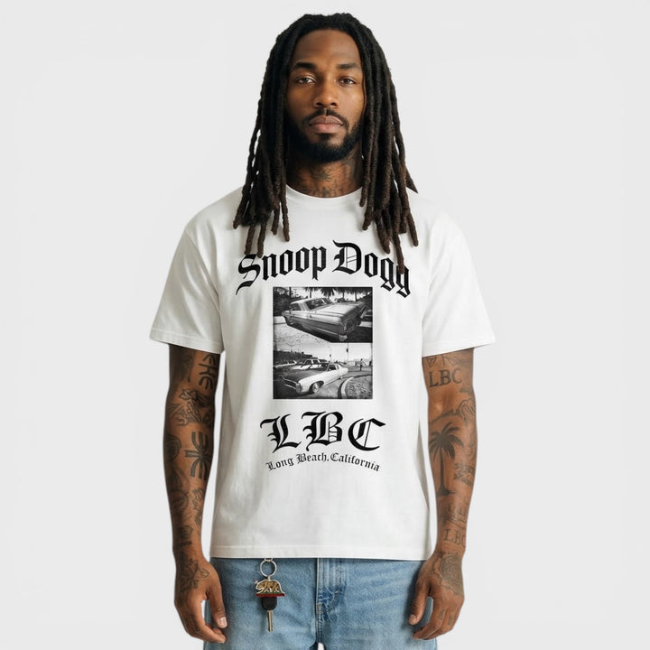Merchcode Snoop Dogg Long Beach California Tee white - Shop-Tetuan