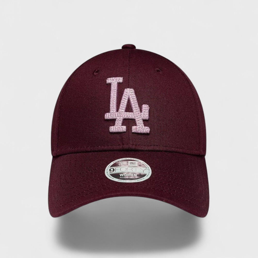 New Era MLB Metallic 9Fortyc cap LA DOdgers maroon - Shop-Tetuan
