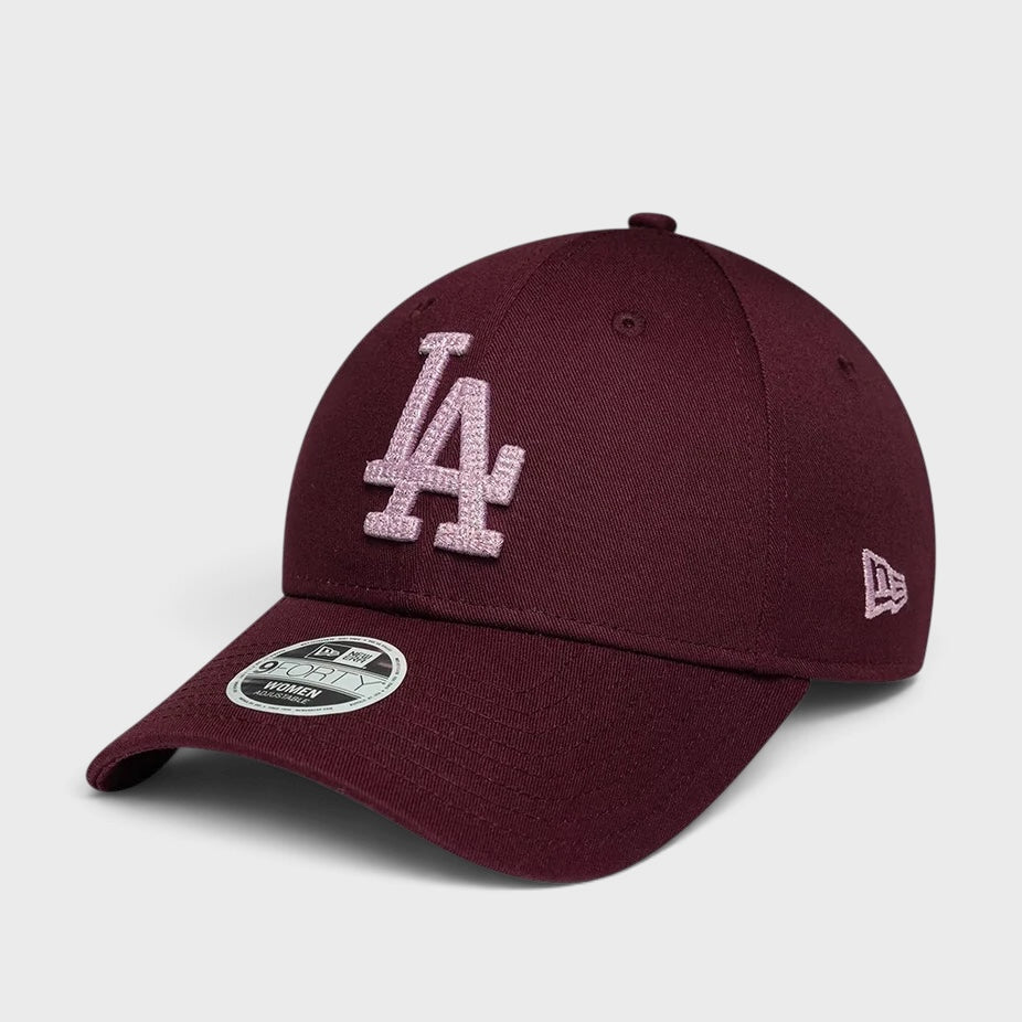 New Era MLB Metallic 9Fortyc cap LA DOdgers maroon - Shop-Tetuan