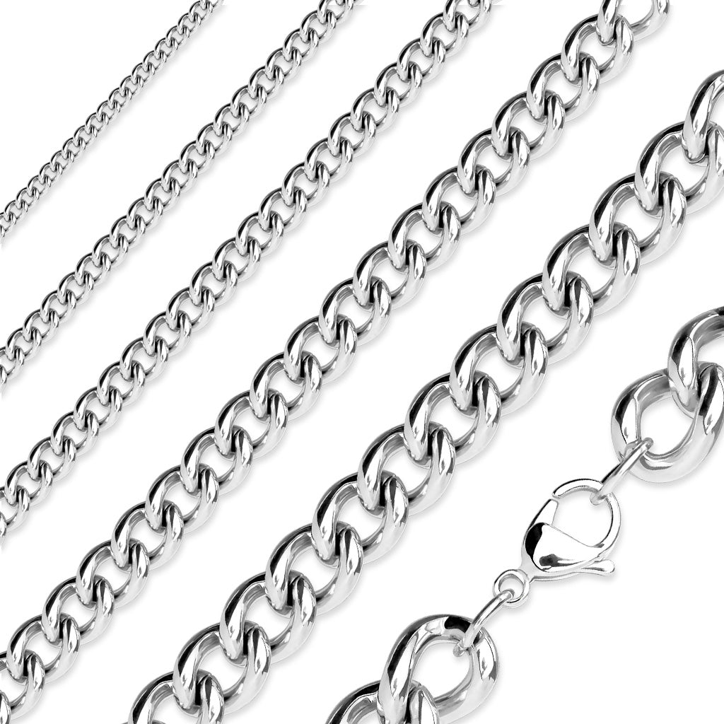 Curb Chain Necklaces 6mm x 580mm Stainless Steel - Shop-Tetuan