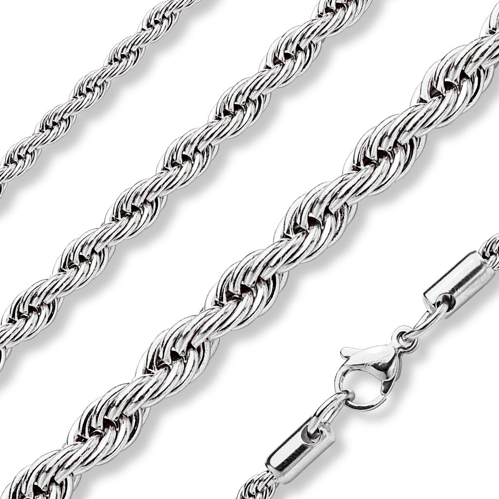 Rope Chain 4mm Stainless Steel - Shop-Tetuan