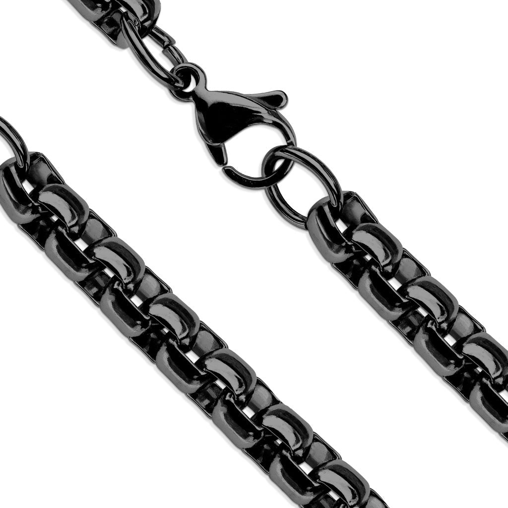 Plain Medium Sized Engravable Dog Tag Pendant black - Shop-Tetuan