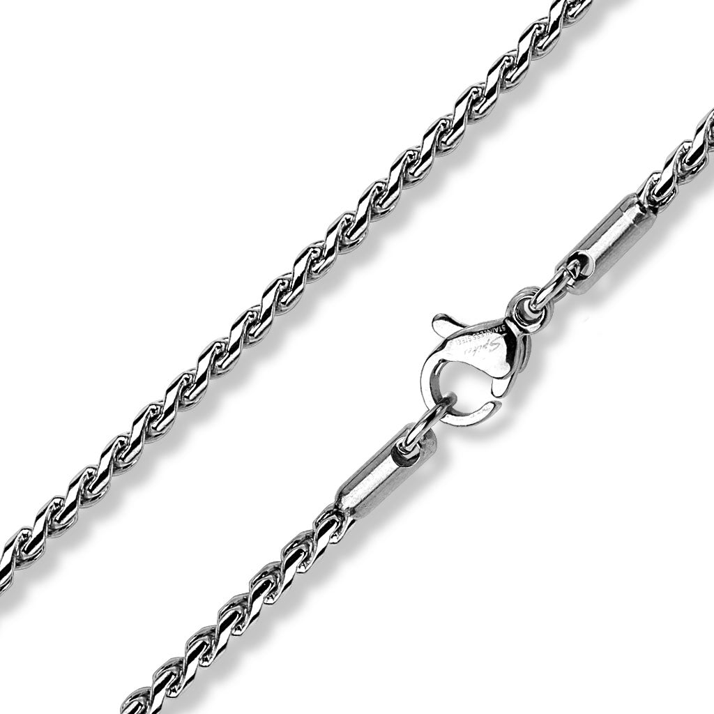 Twisted Round Link 316L Stainless Steel Chain Necklaces - Shop-Tetuan