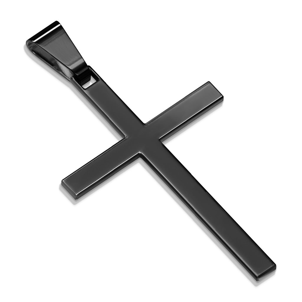 Cross Stainless Steel Pendant black - Shop-Tetuan