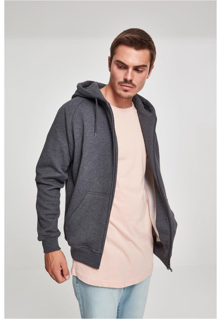 Urban Classics zip hoody charcoal - Shop-Tetuan